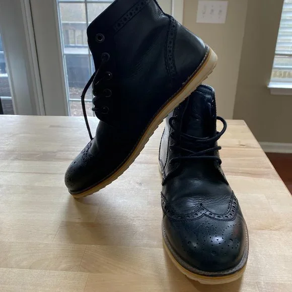 Crevo Shoes Size 2 Crevo Dark Black Leather Boots Poshmark